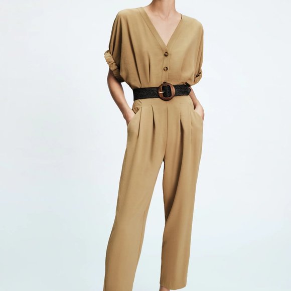 Zara Pants - JUMPSUIT WITH BELT
